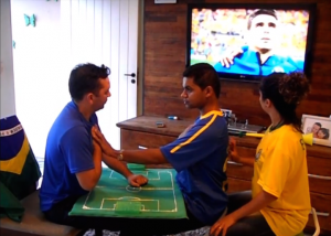 Brazilian Teacher Helps Blind and Deaf Friend Experience Live World Cup Matches